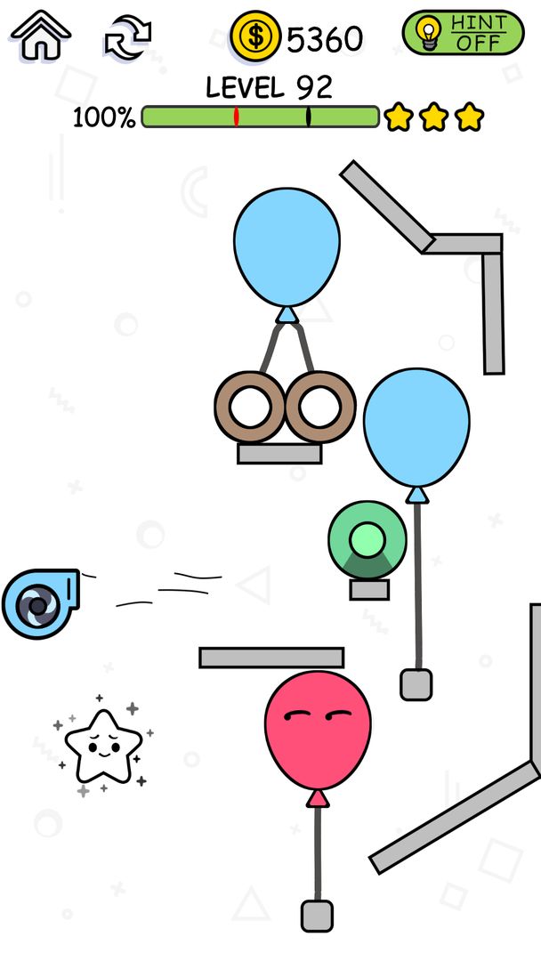 Happy Balloon - Free Casual Physical Puzzle Game ภาพหน้าจอเกม