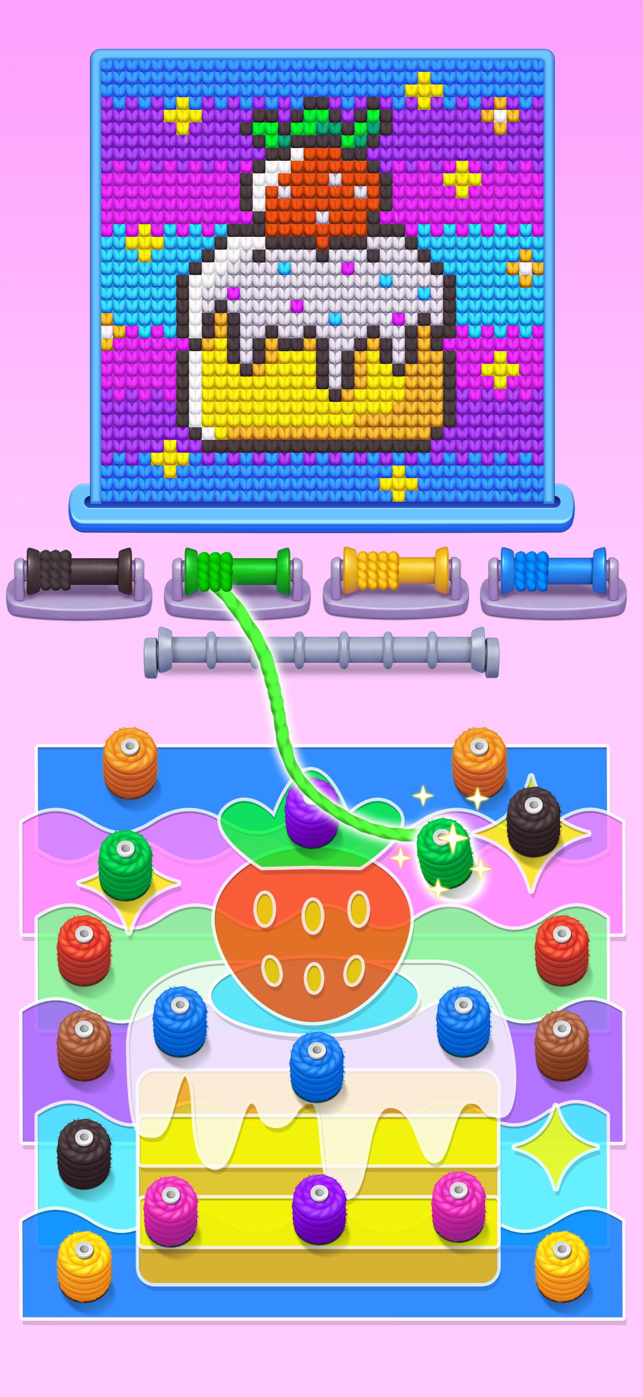Color Wool Screw Game Screenshot