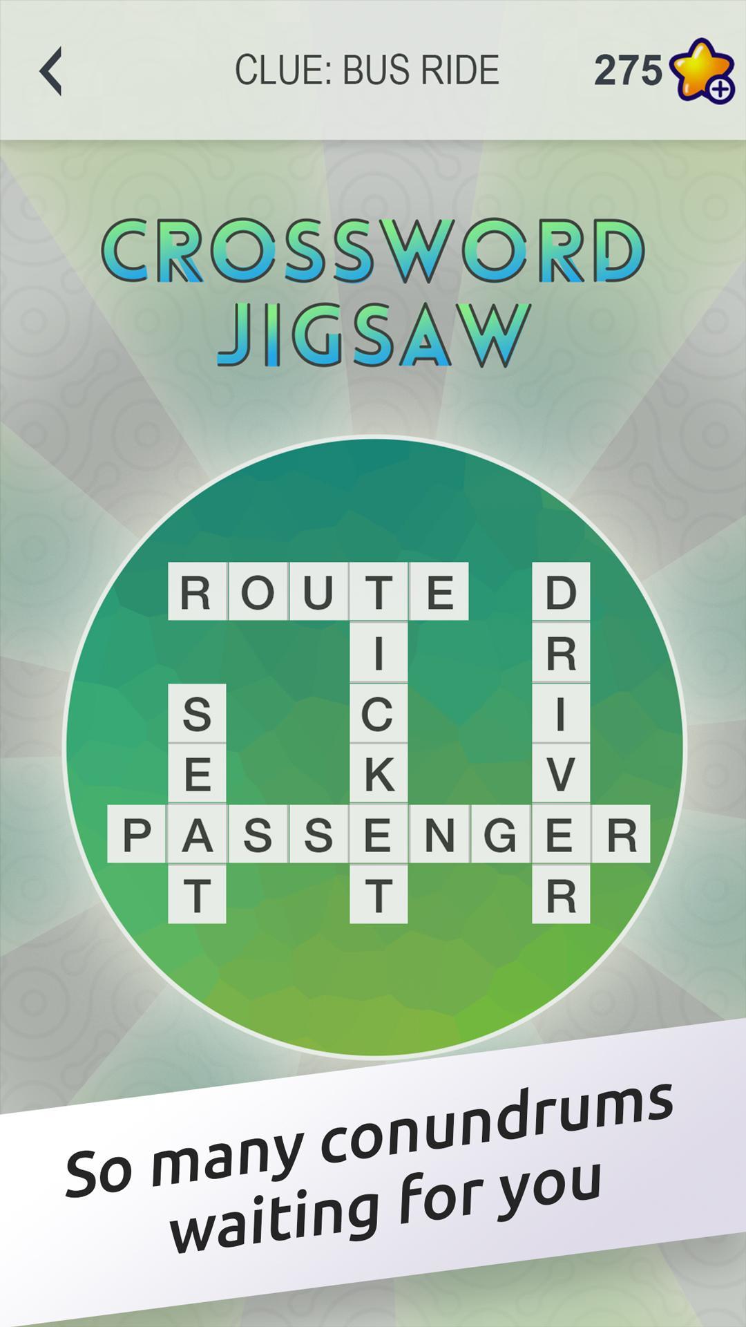 Captura de Tela do Jogo Crossword Jigsaw