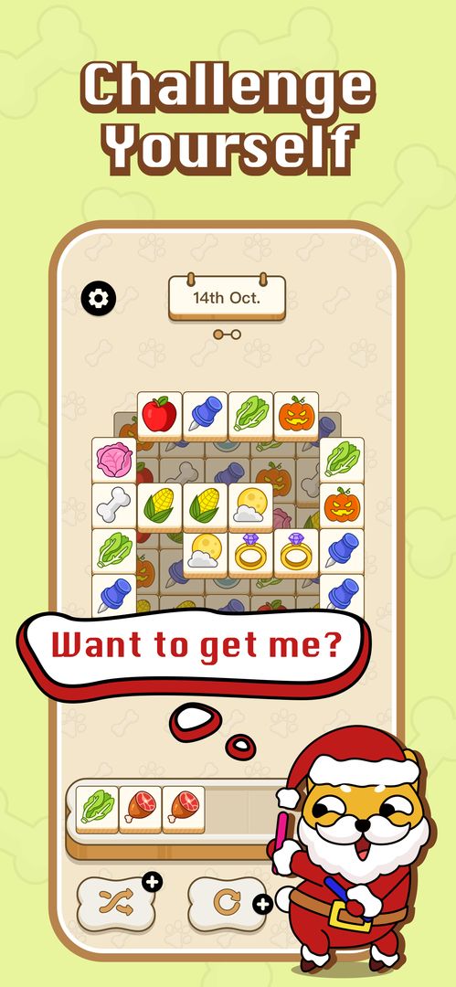Screenshot of Doggo Go - Meme, Match 3 Tiles