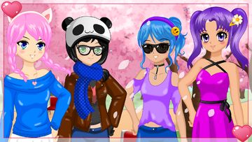 Anime Date Dress Up Girls Game Game Screenshot