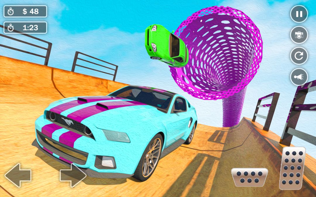 Mega Ramp Simulator Mobil -3D yang mustahil Stunts screenshot game