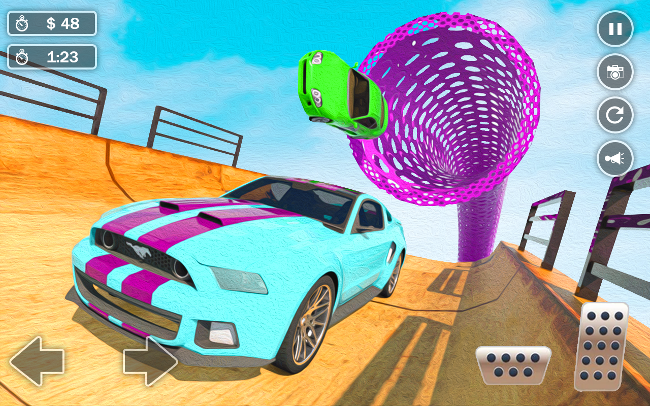Cuplikan Layar Game Mega Ramp Simulator Mobil -3D yang mustahil Stunts