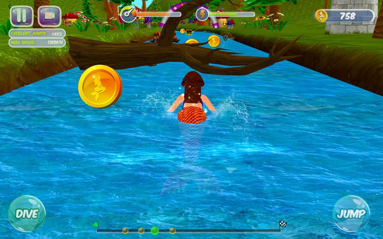 Fancy Mermaid Race Adventures Game Screenshot
