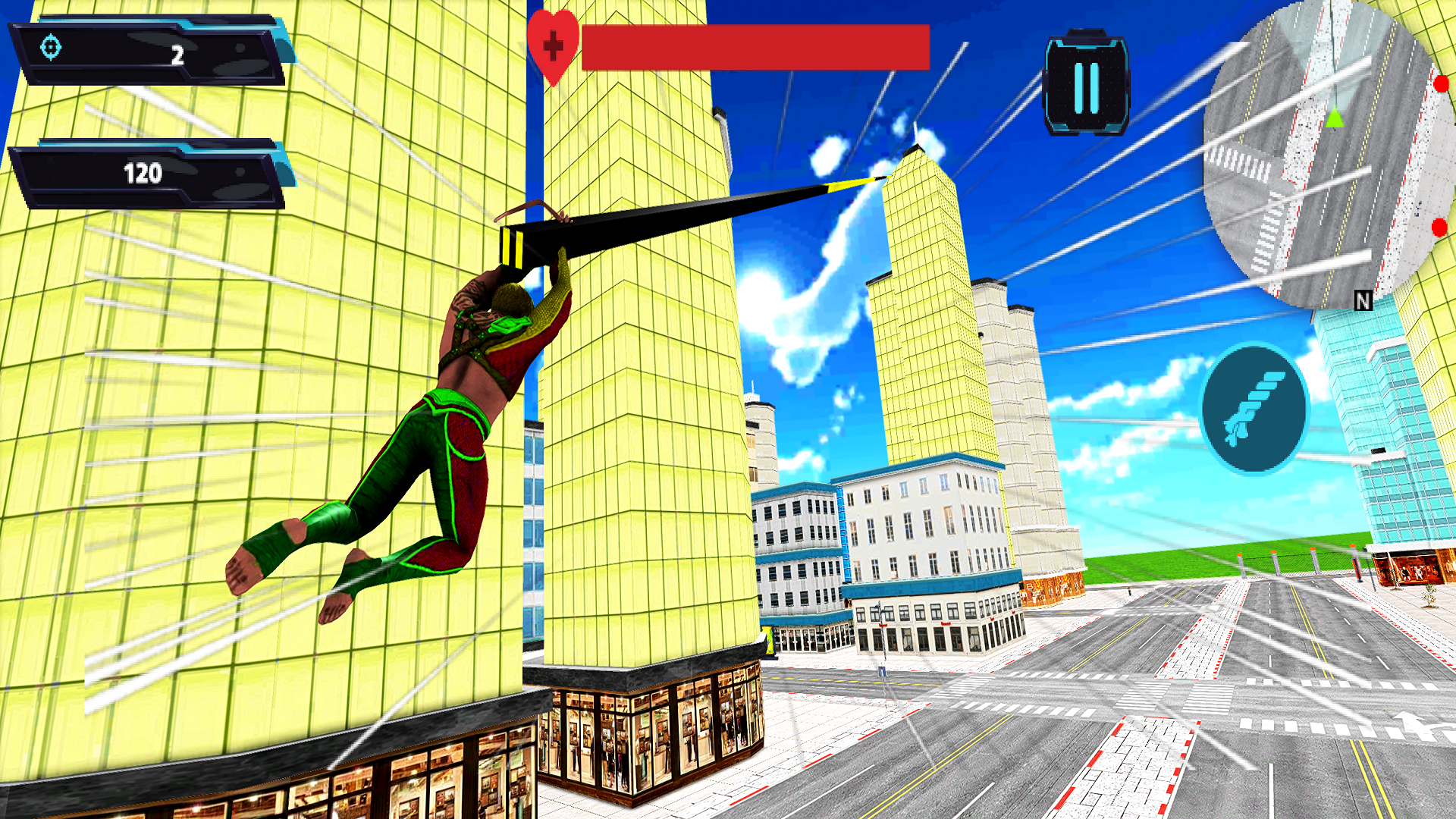 Black Super Rope Hero Game 3D Game Screenshot