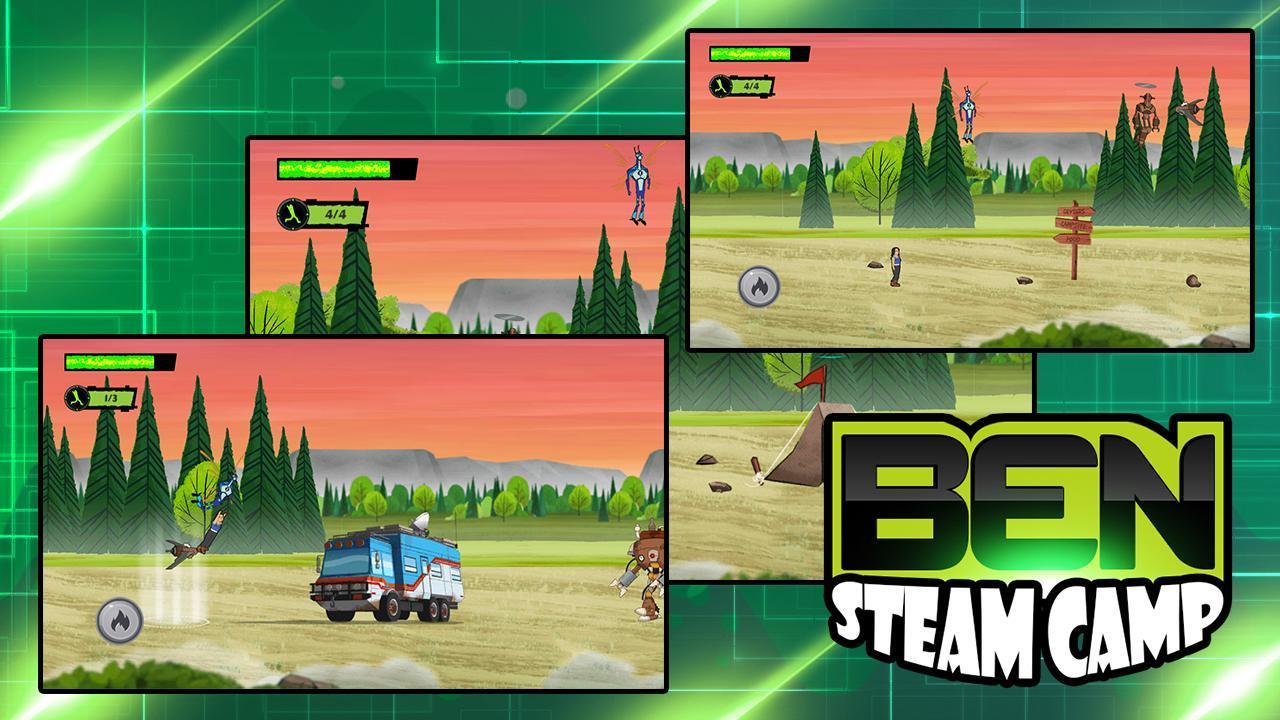 Ben Alien Kid Hero Steam Camp ゲームのスクリーンショット