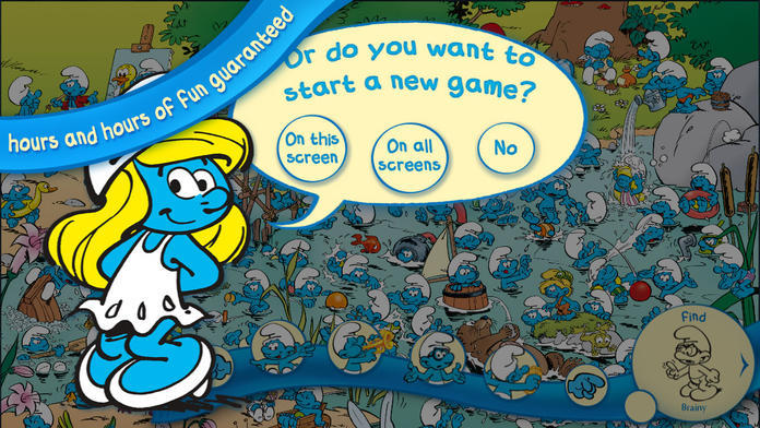 The Smurfs Hide & Seek with Brainy Game Screenshot