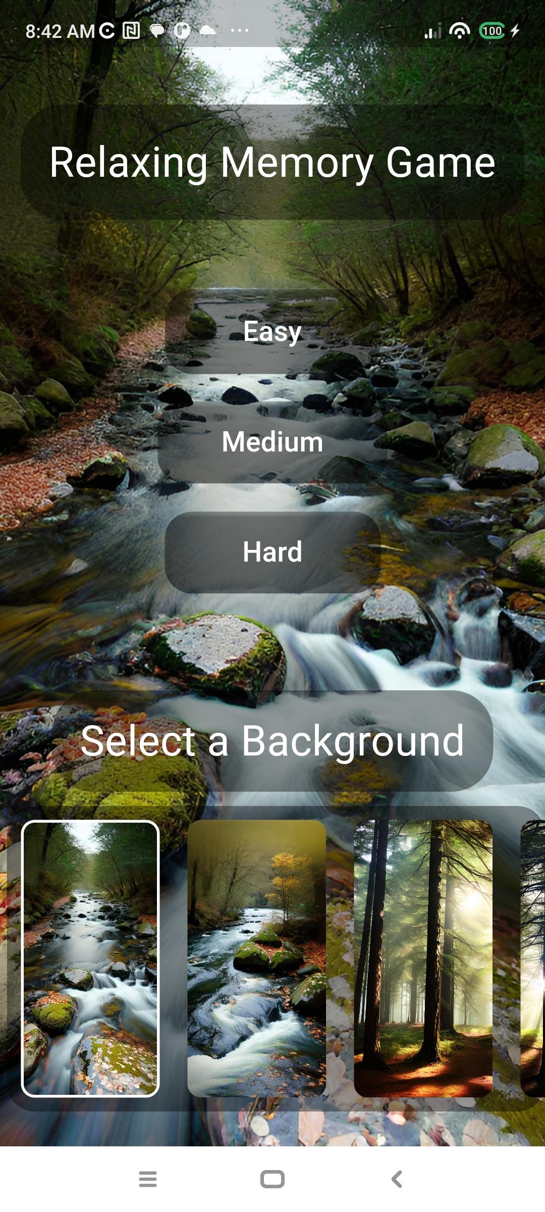 Relaxing Memory Game Game Screenshot