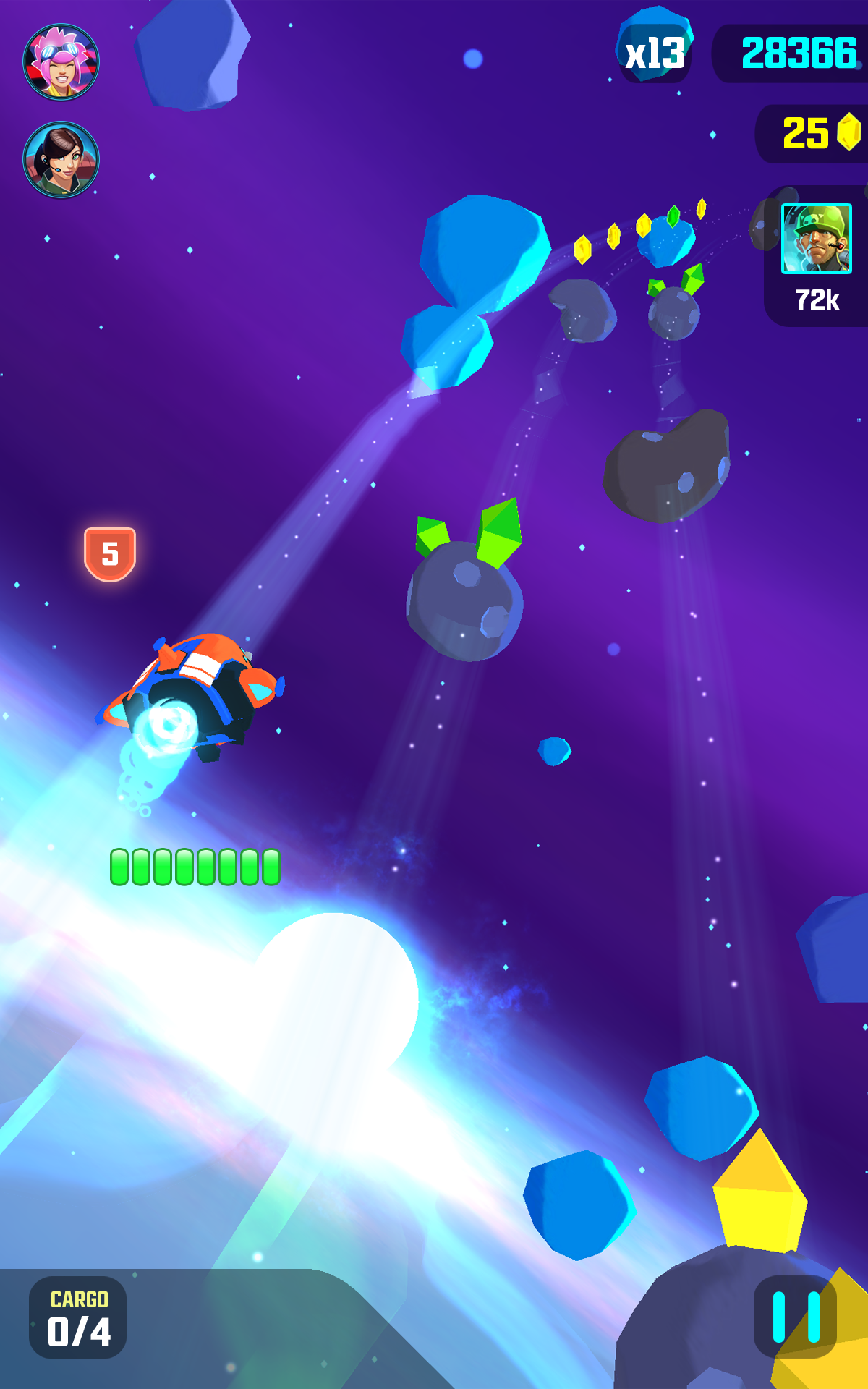Galaxy Dash: Race to Outer Run 遊戲截圖