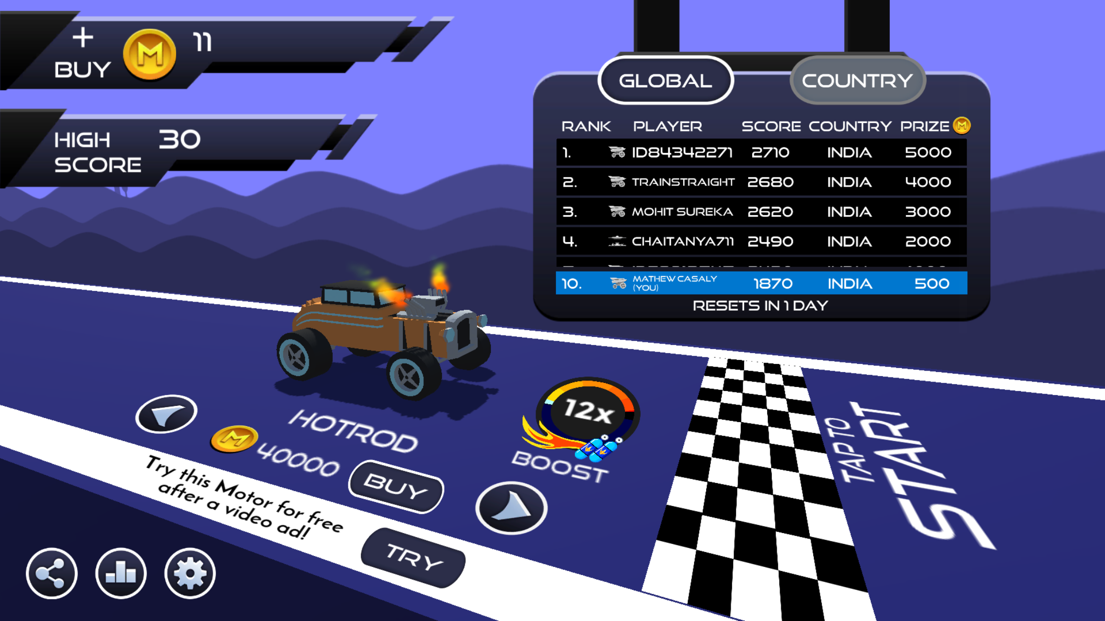 Motor Parkour Game Screenshot