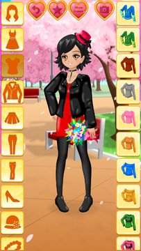 Anime Date Dress Up Girls Game Game Screenshot