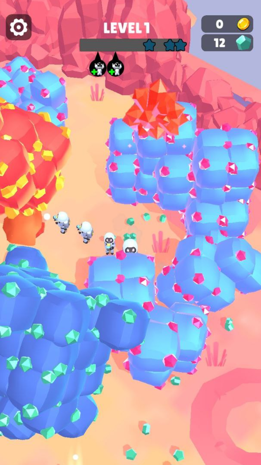 Rocket crystals Game Screenshot