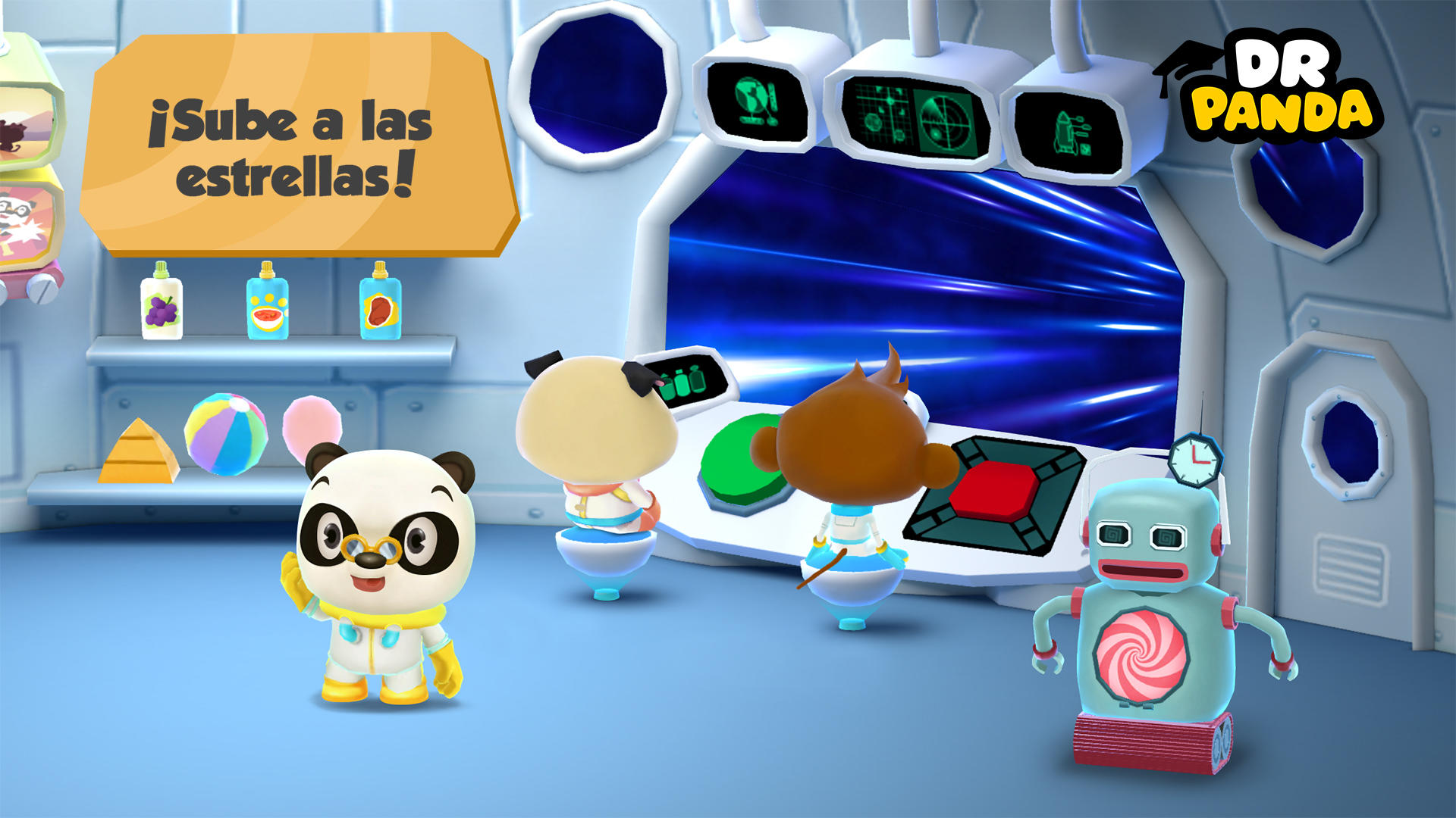 Captura de Pantalla del Juego Dr. Panda en el Espacio