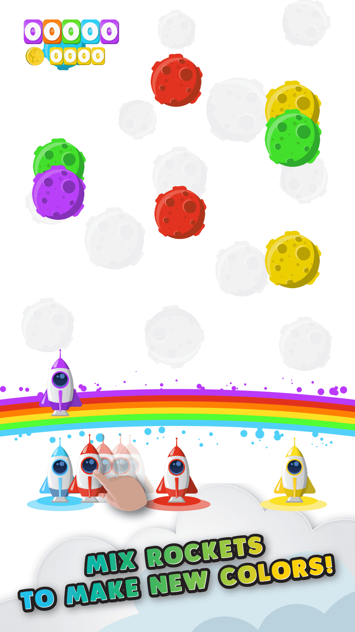 Rainbow Rocket Game Screenshot