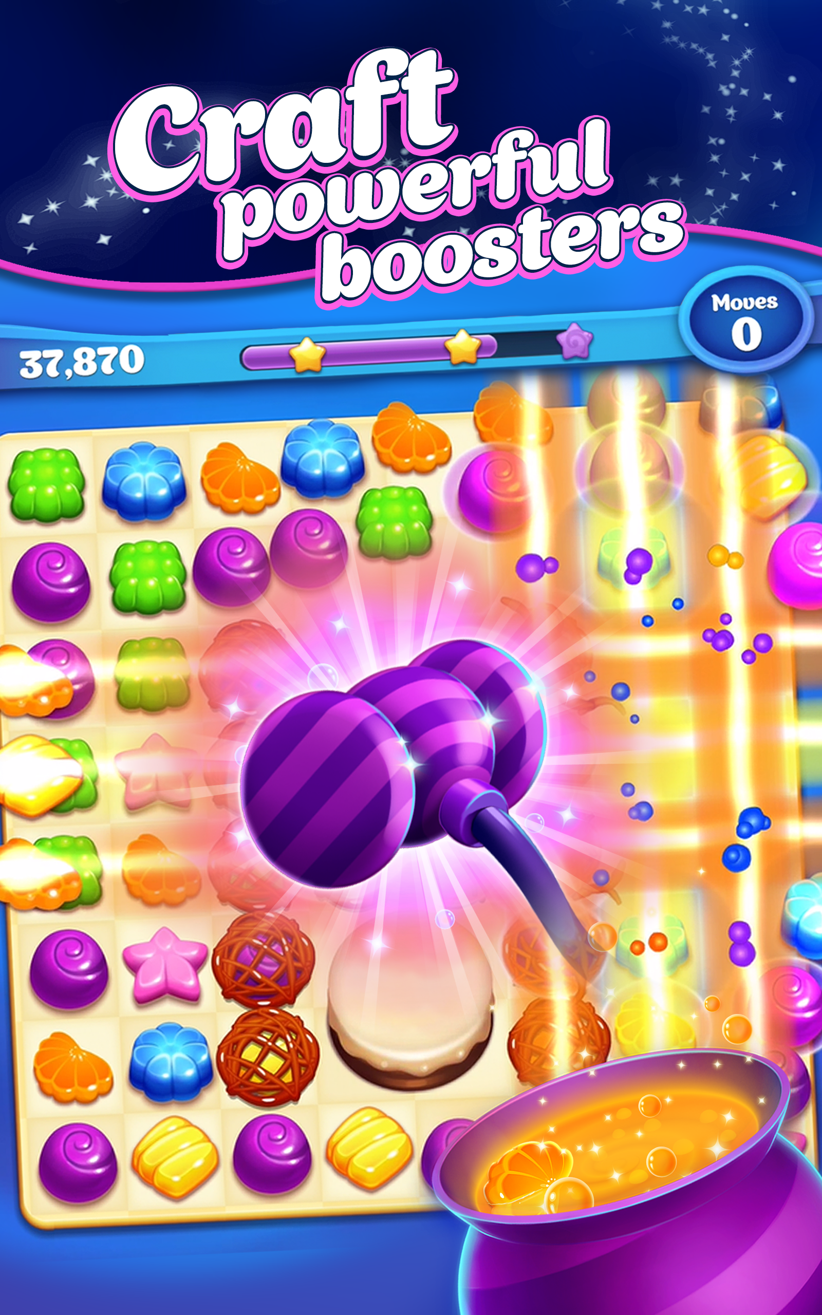 Crafty Candy - Match 3 Game Game Screenshot