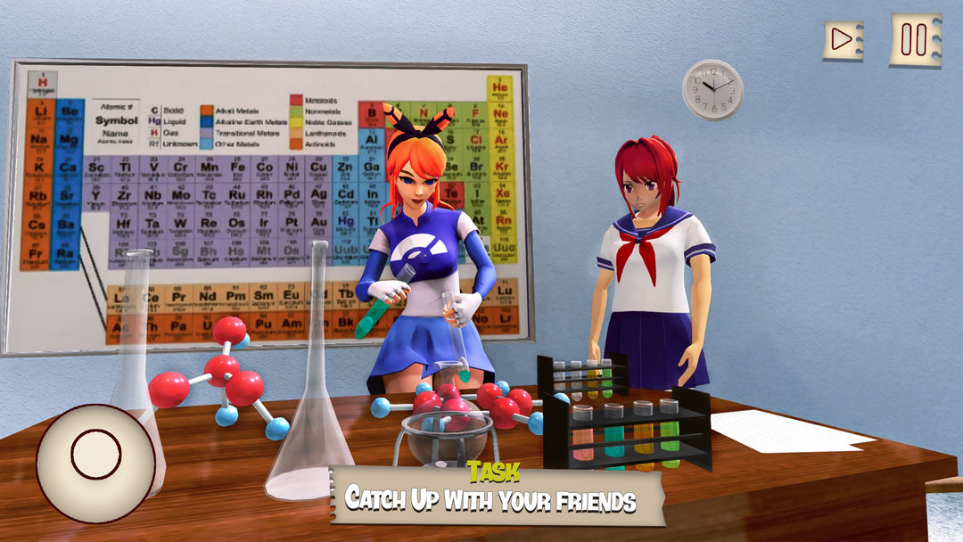 อะนิเมะสาวโรงเรียนมัธยม: ซากุระจำลองของโรงเรียน ภาพหน้าจอเกม