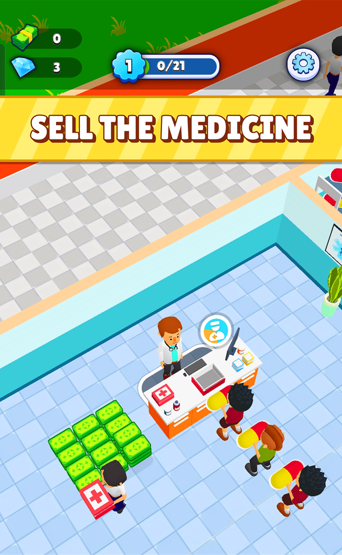 Cuplikan Layar Game Idle Hospital Inc