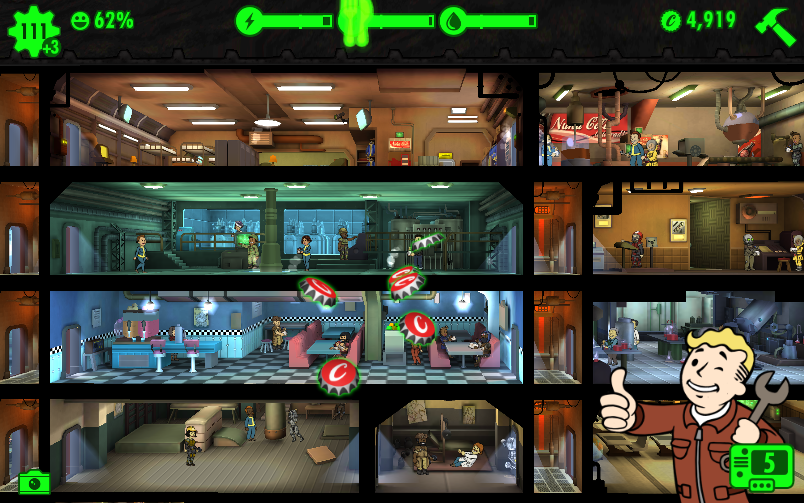 Fallout Shelter ภาพหน้าจอเกม
