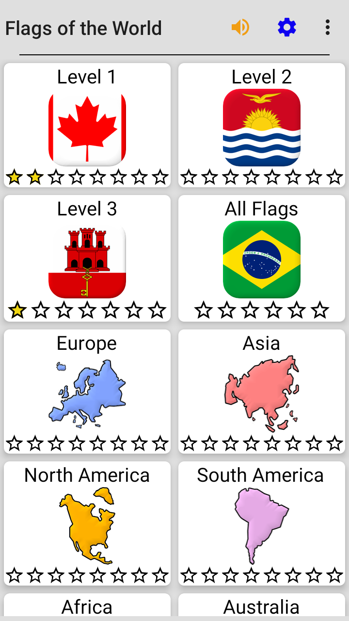 Screenshot of Flags of All World Countries
