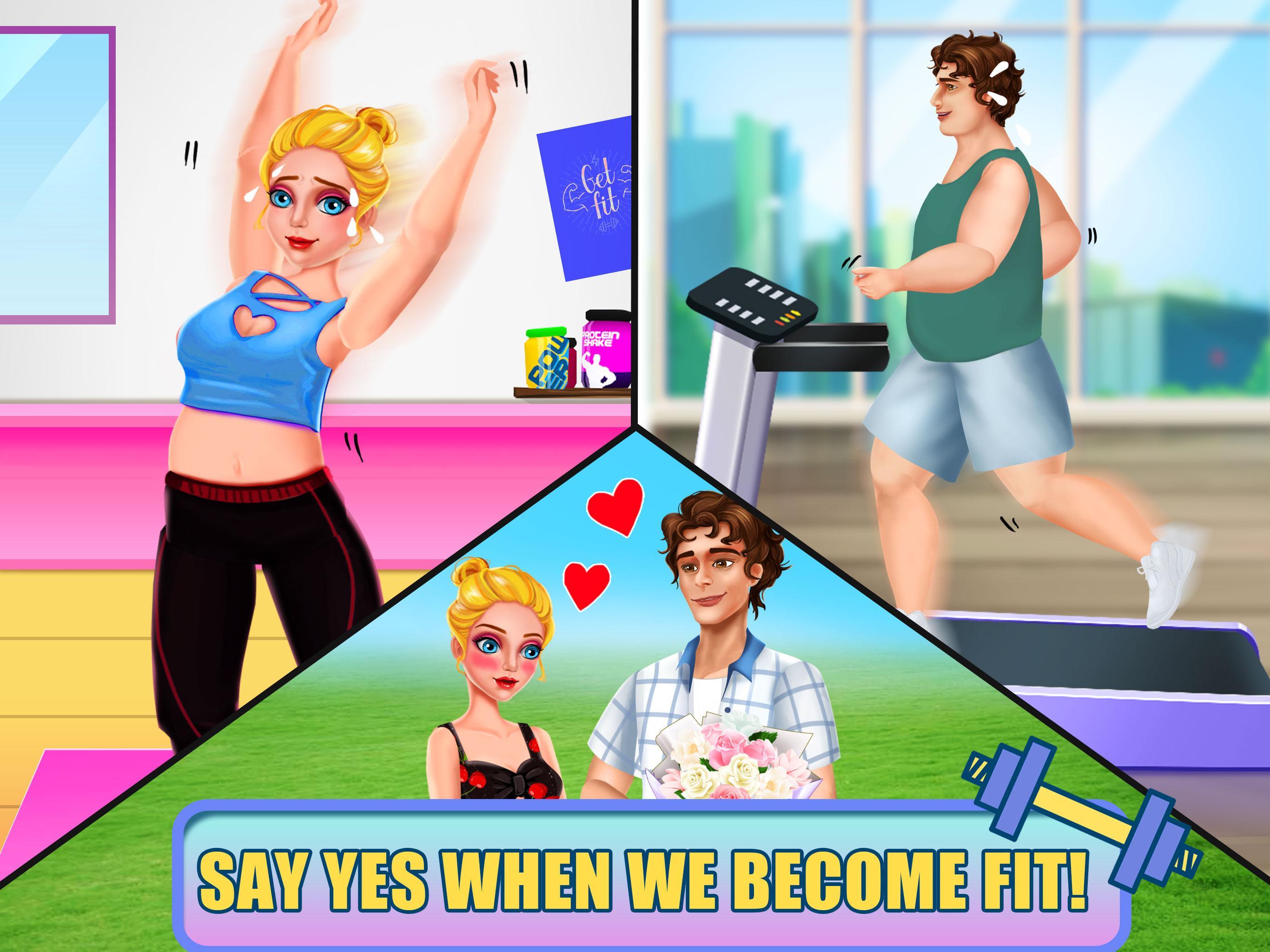 Fat to Slim: Fitness Girl Gym Game Screenshot
