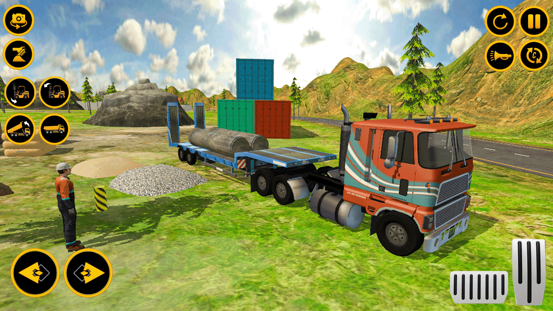 JCB Games 3D Backhoe Game Screenshot