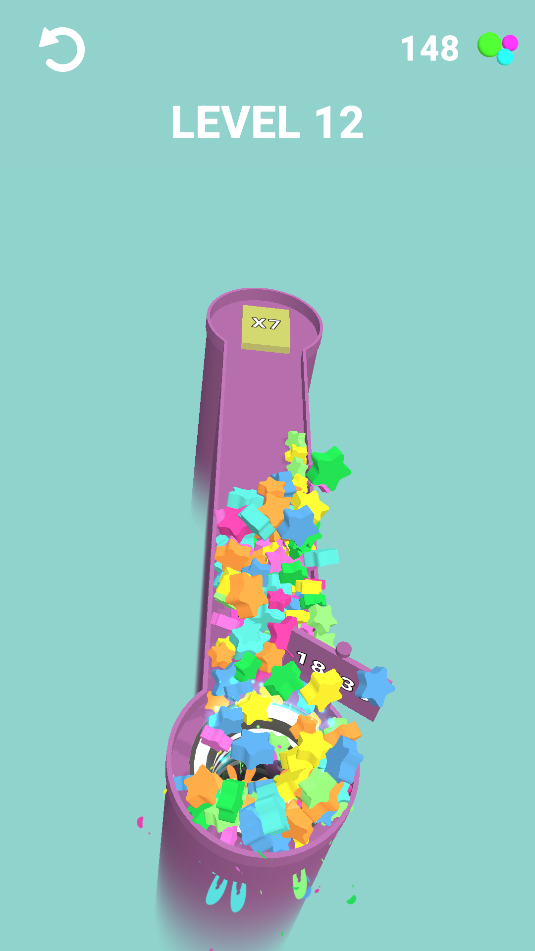 Rainbow Ball Maze Game Screenshot