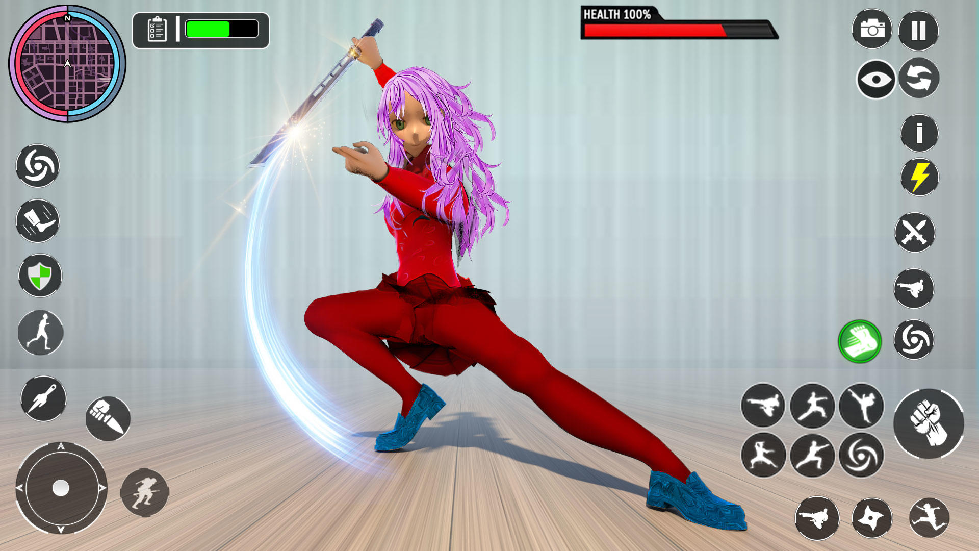 Anime High School Girl Fighter Game Screenshot
