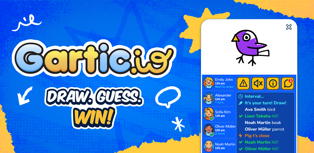 Banner of Gartic.io - Draw, Guess, WIN 