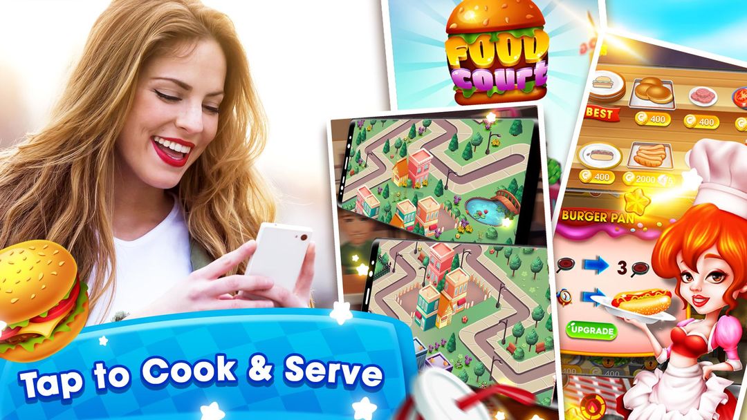 Food Court - Crazy Chef Restaurant Cooking Games 게임 스크린 샷