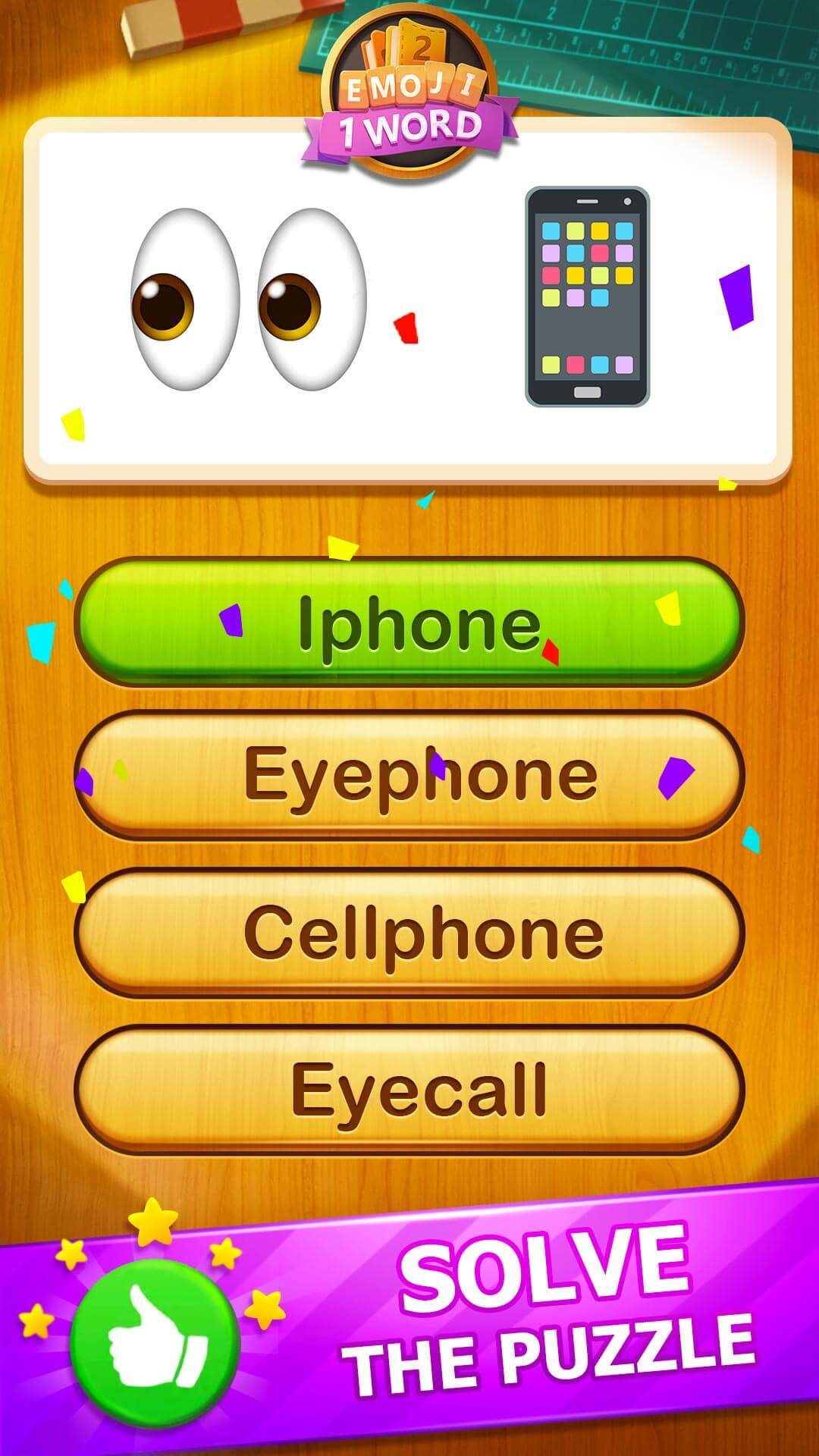 Screenshot 1 of 2 Emoji 1 Word-Emoji jogo de palavras 2.1
