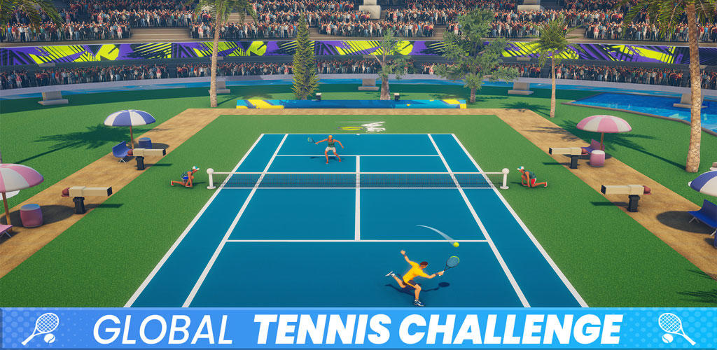 Banner of Tennis Court World Sports Game 