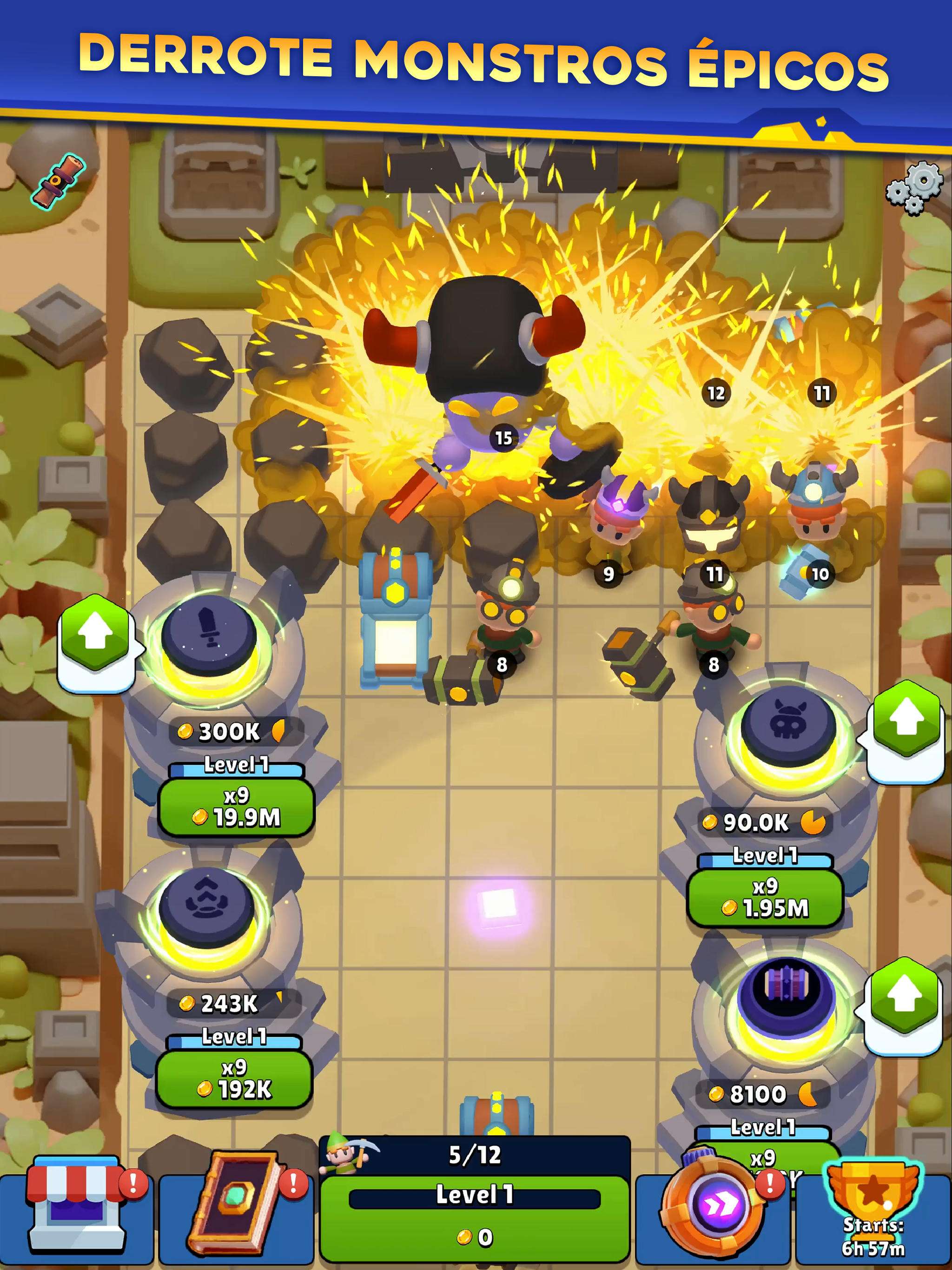 Captura de Tela do Jogo Gold and Heroes - Idle Dig