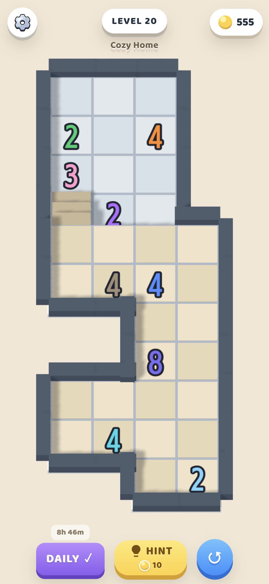 Snug Shikaku Game Screenshot