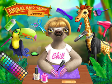 Jungle Animal Hair Salon Game Screenshot