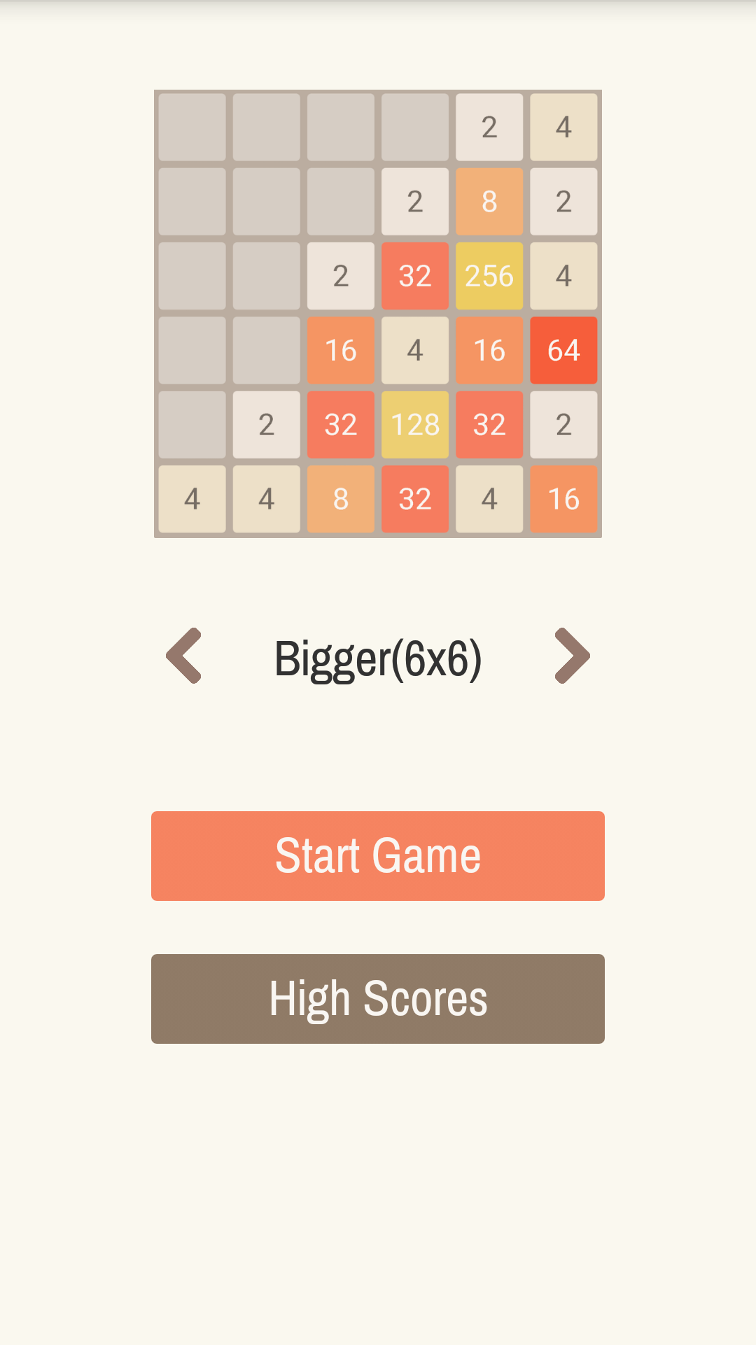 2048 Game Screenshot