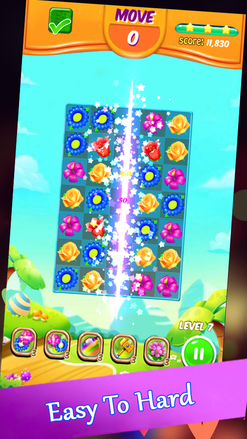 Flowers Legend Match 3 - Blossom Garden Classic 遊戲截圖
