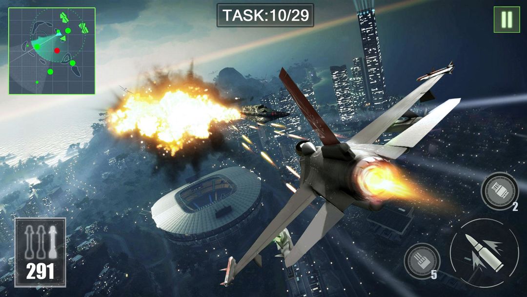 Screenshot of Thunder Air War Sims-Fun FREE Airplane Games