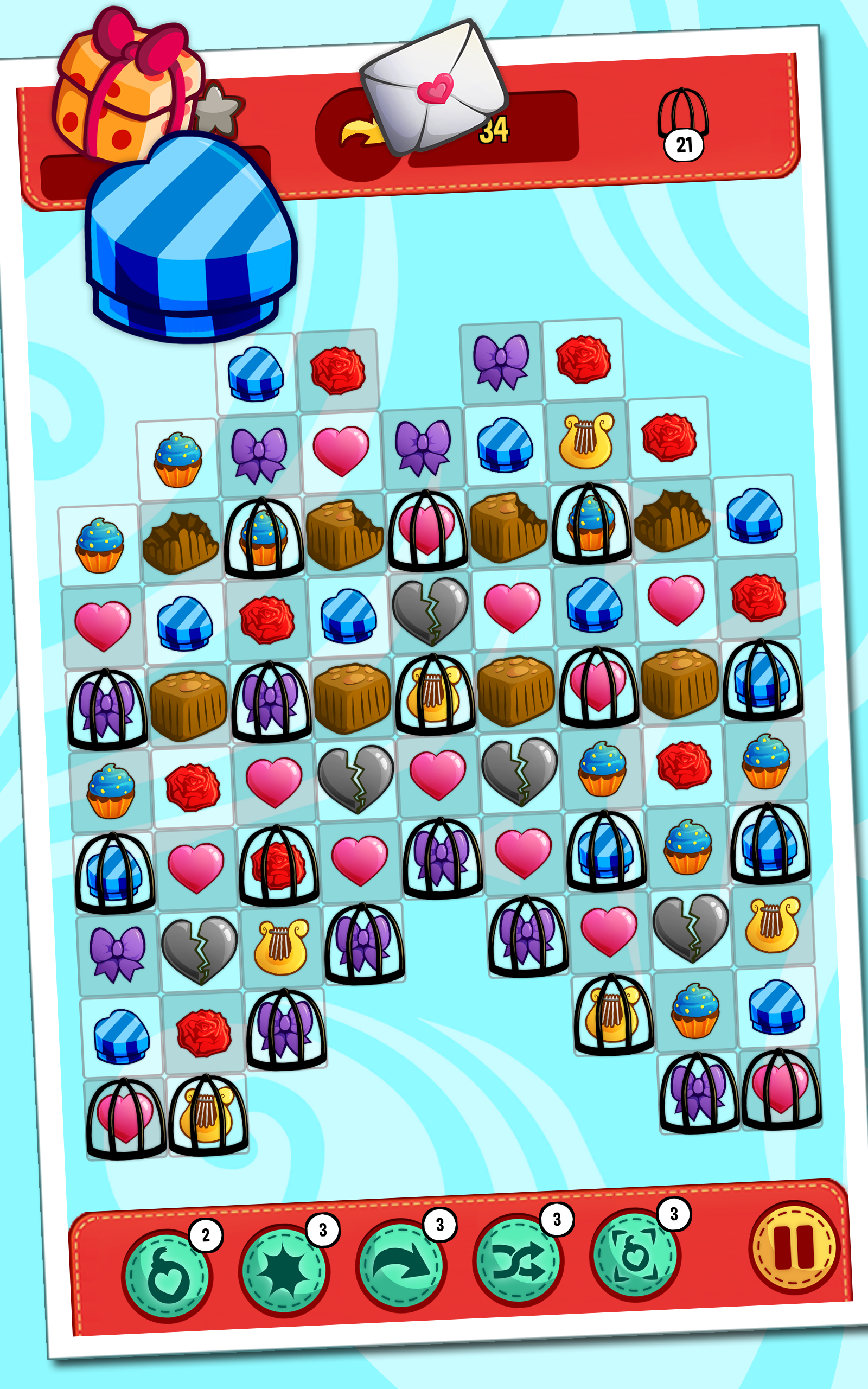 Valentine Connect ภาพหน้าจอเกม