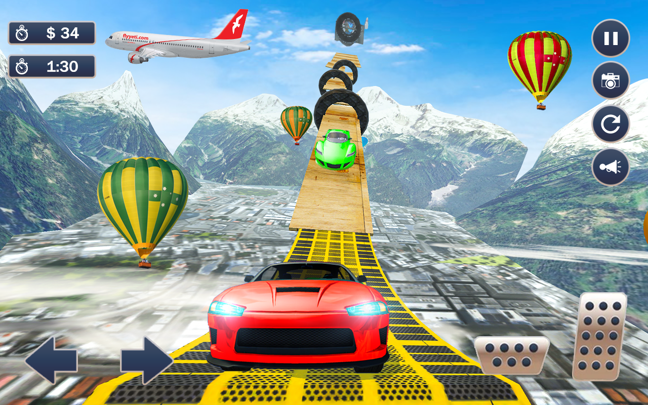 Cuplikan Layar Game Mega Ramp Simulator Mobil -3D yang mustahil Stunts