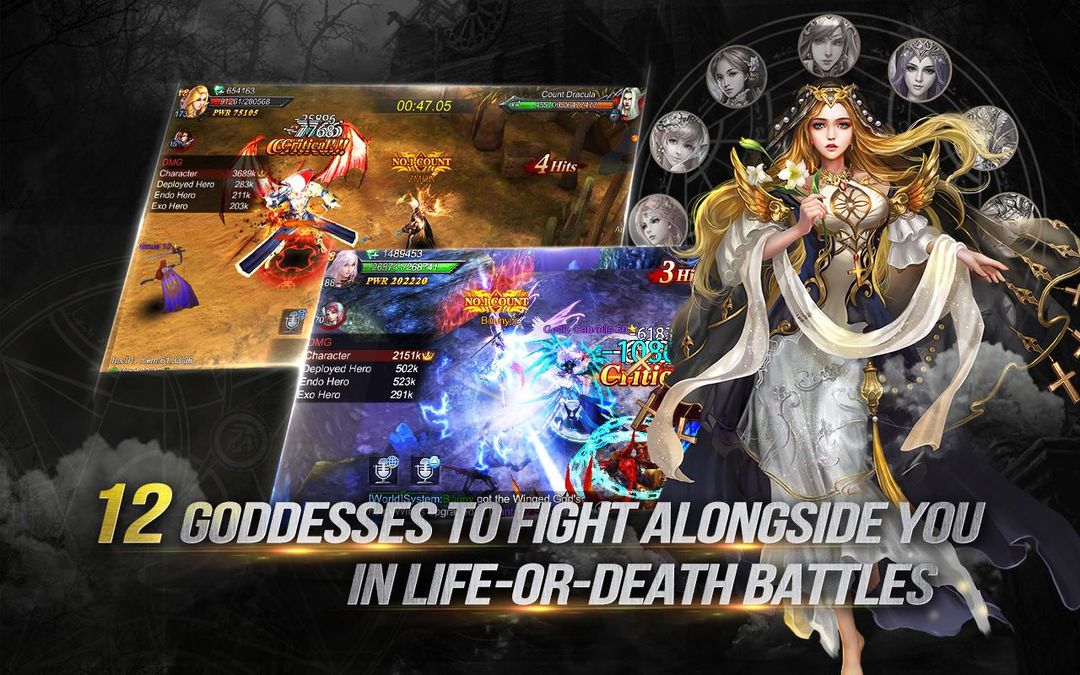 Heroes of Chaos - Goddess War 게임 스크린 샷