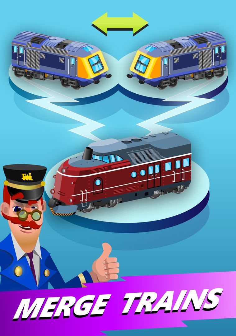 Screenshot of Train Merger Idle Train Tycoon