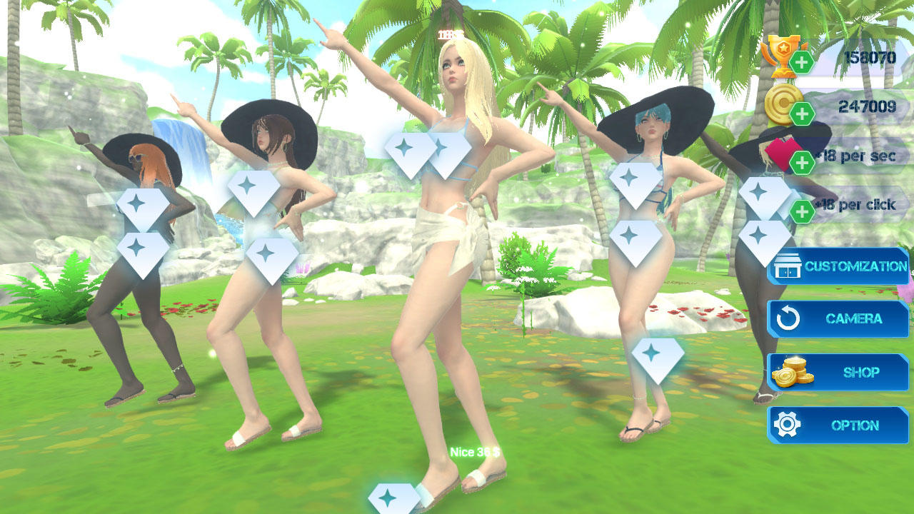 Screenshot of K-POP Dancing Girls in Bikinis