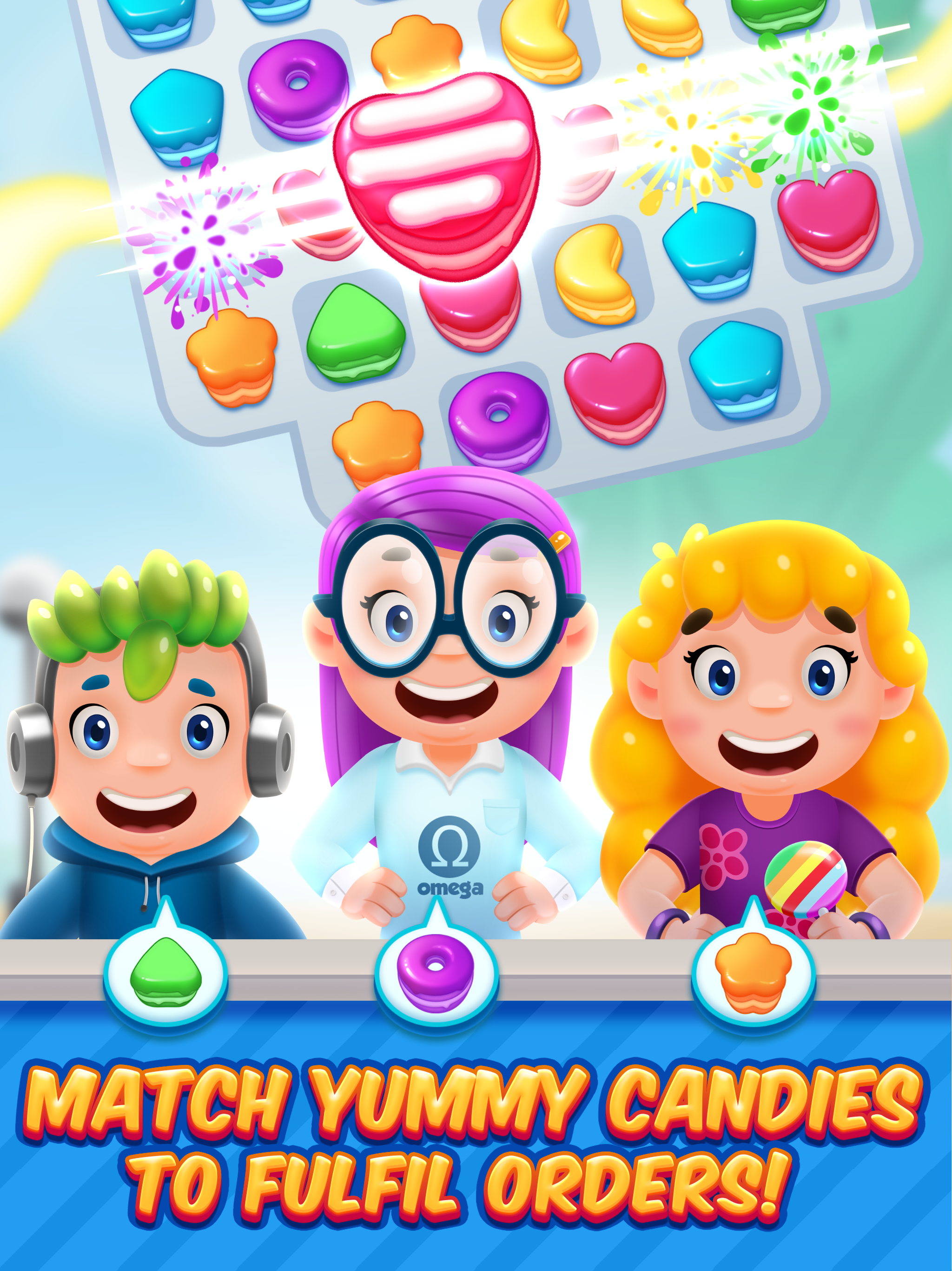 Cuplikan Layar Game Gummy Land - Match 3 Games