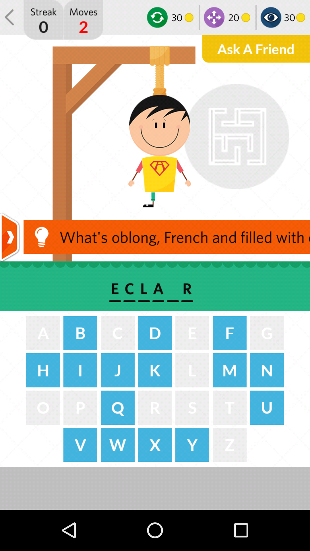 Hangman 게임 스크린샷