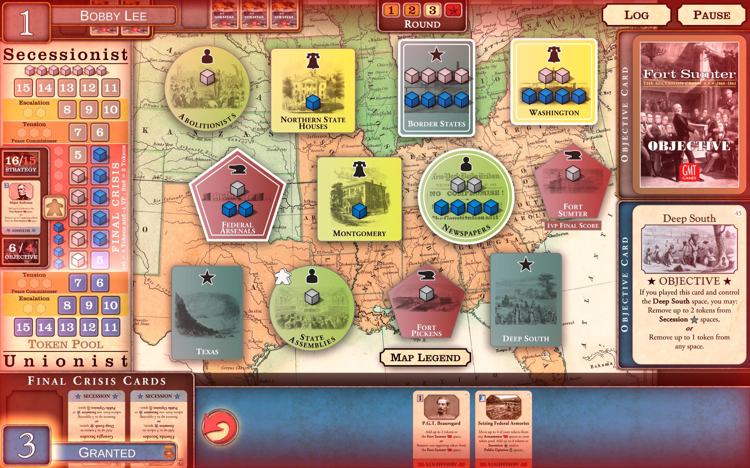 Captura de Tela do Jogo Fort Sumter: The Secession Cri