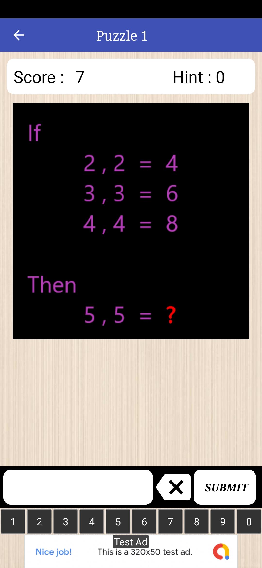 Math Puzzle Game Screenshot
