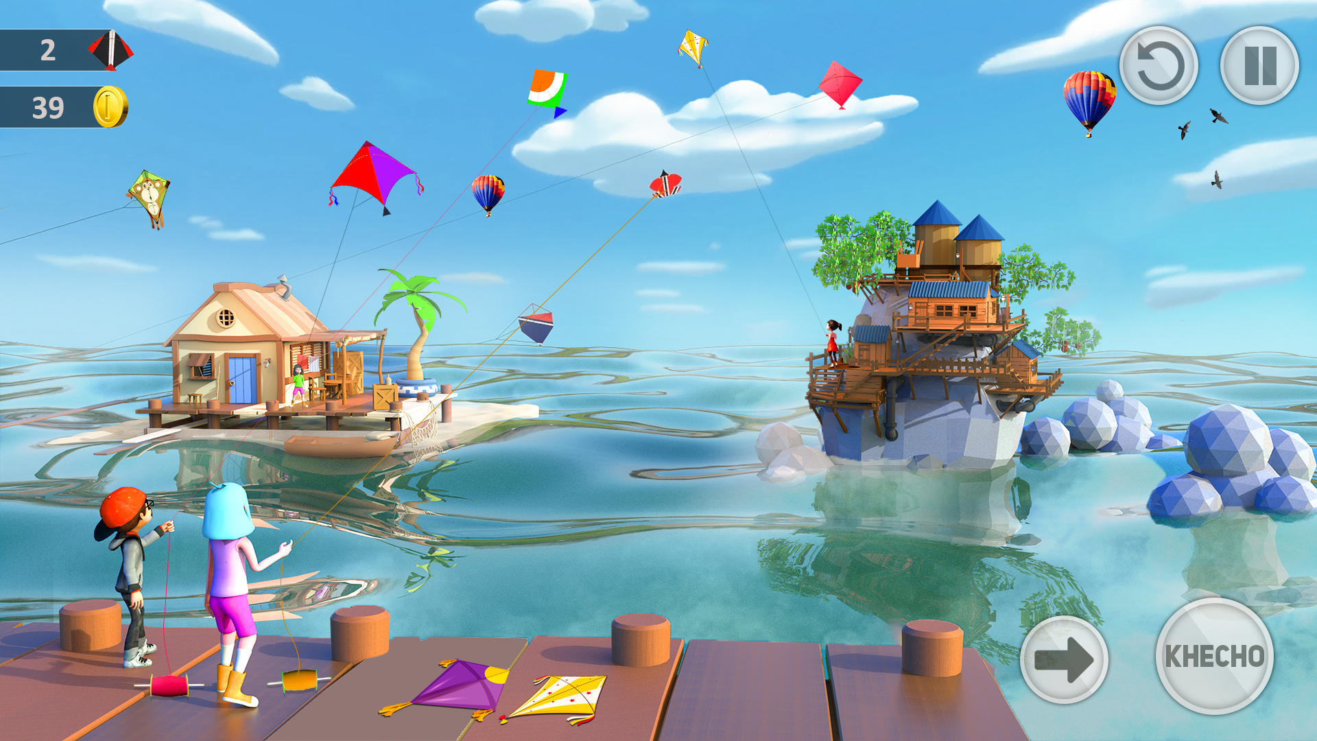 Pipa Combate Kite Flying Game Game Screenshot