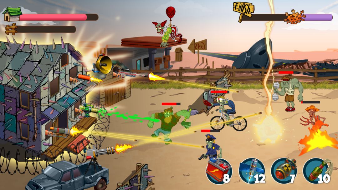 Screenshot of Base defense versus Zombies