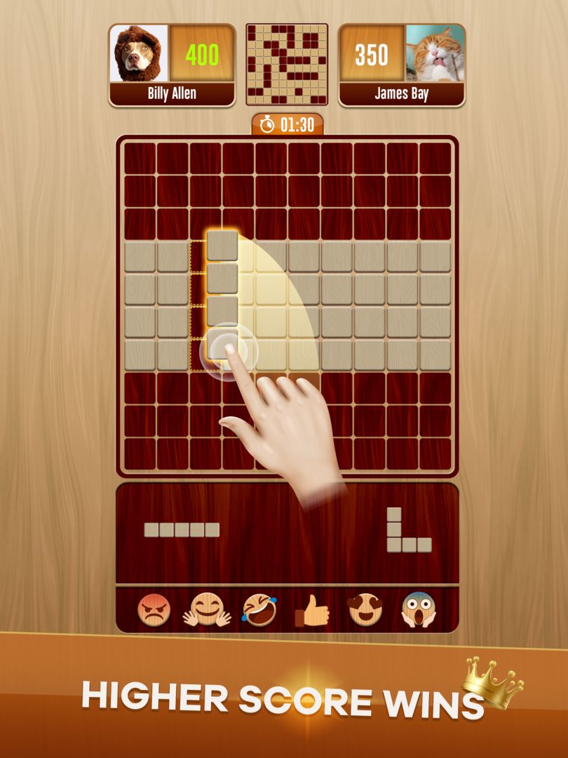 Screenshot of Woody Battle Block Puzzle Dual