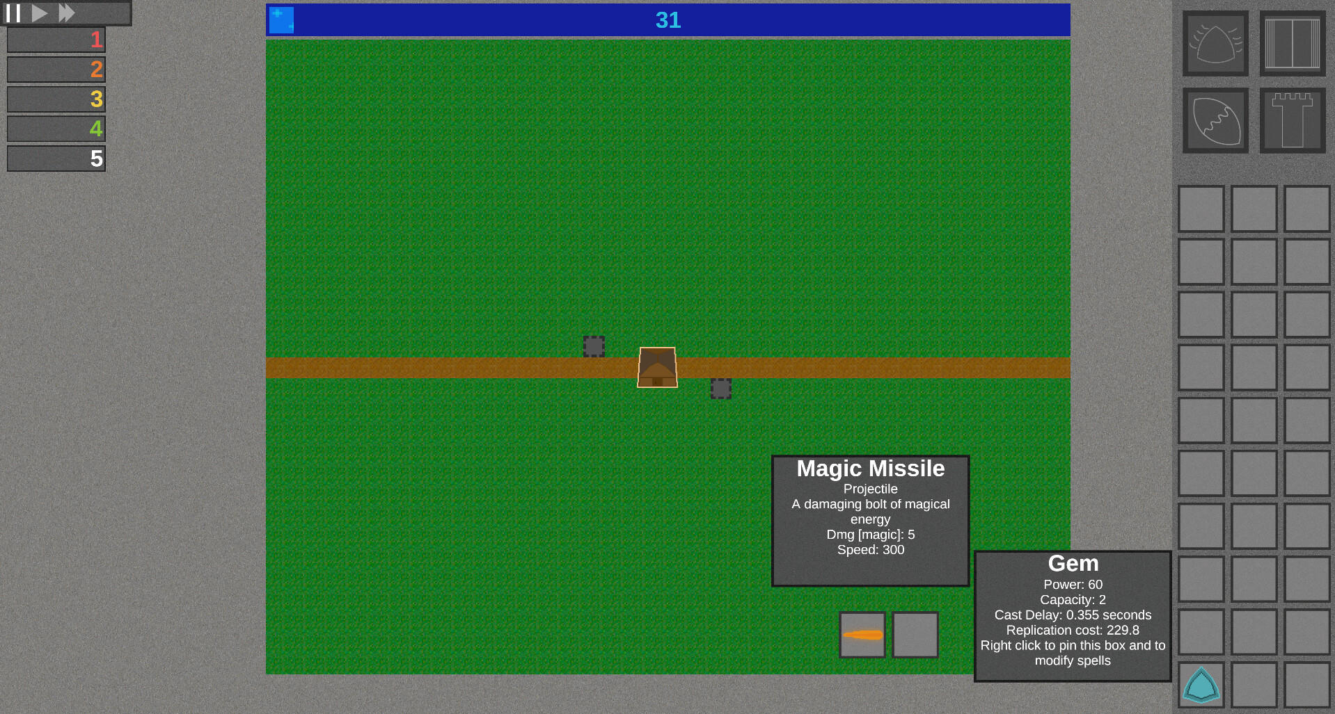 Spell Slingin' Tower Defense Game Screenshot